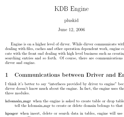 TeX 做的文档