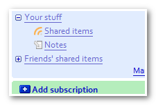Google Reader note